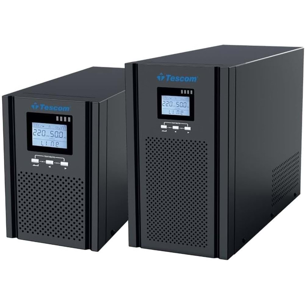 Tescom Teos+ 10KVA 1F/1F (16X9AH) 5/10DK LCD Online UPS
