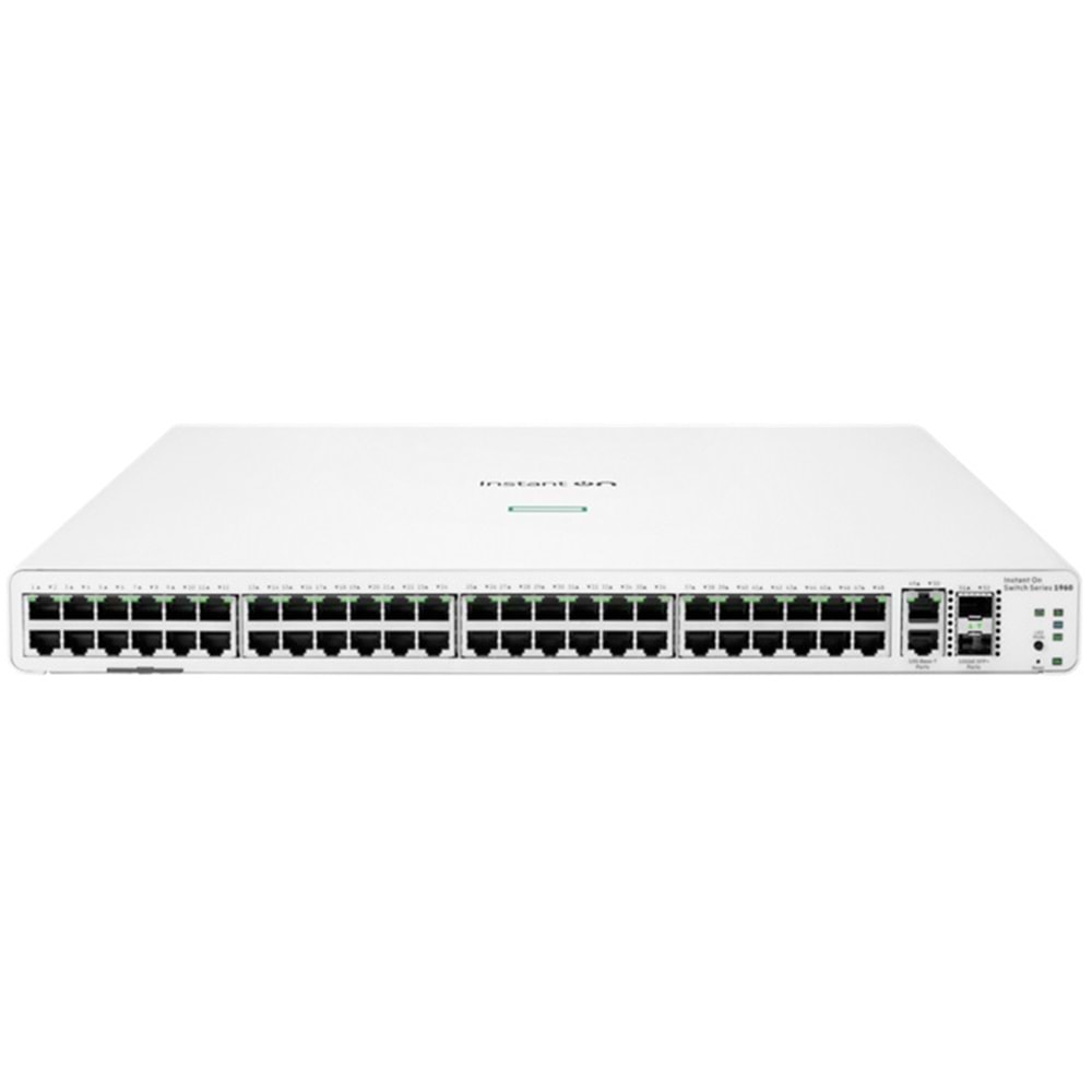 HPE INSTANT ON JL808A 48 Port Gigabit + 2X10GBSFP /2X10GB RJ45 Uplink Yönetilebilir Rackmount Switch