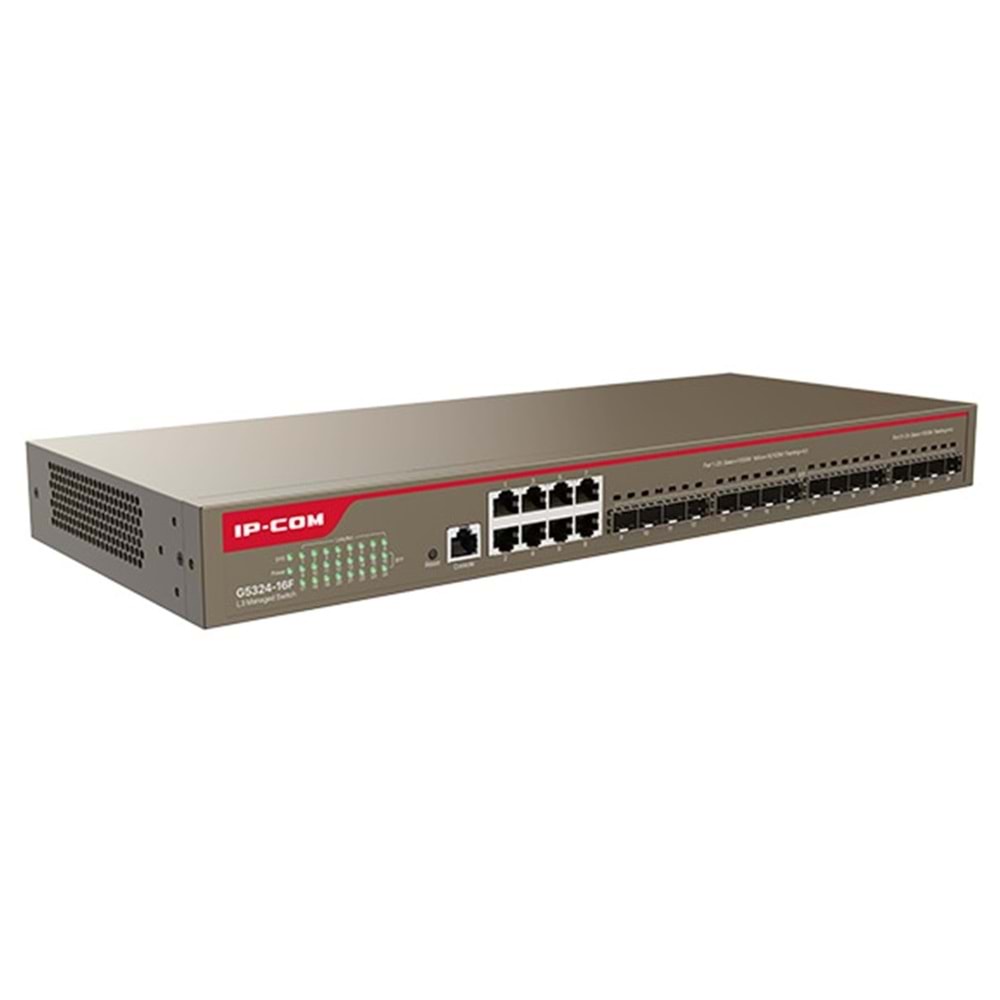 IP-COM G5324-16F 16 Port SFP + 8 Port Gigabit L3 Yönetilebilir Rackmount OMURGA Switch