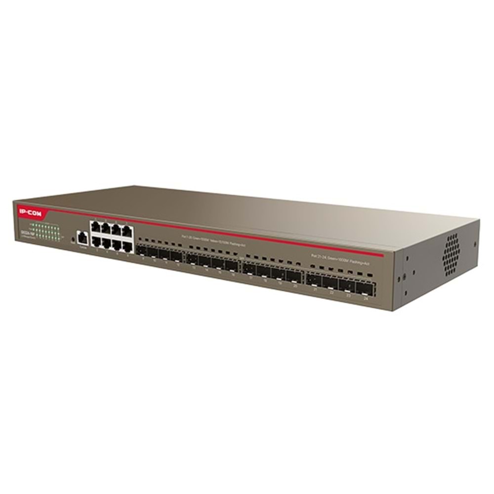 IP-COM G5324-16F 16 Port SFP + 8 Port Gigabit L3 Yönetilebilir Rackmount OMURGA Switch