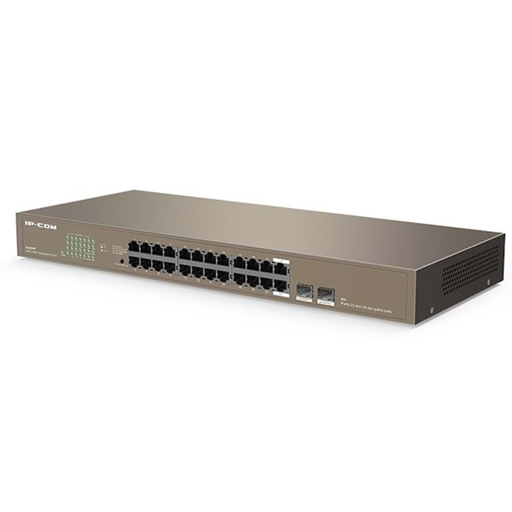 IP-COM IP-G1024F 24 Port Gigabit + 2X1GB SFP Uplink Rackmount Switch