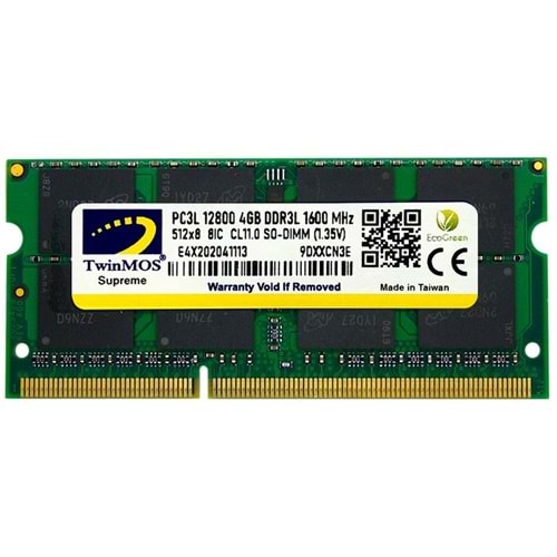 Twinmos 4 GB DDR3 1600 1.35 CL11 NB MDD3L4GB1600N