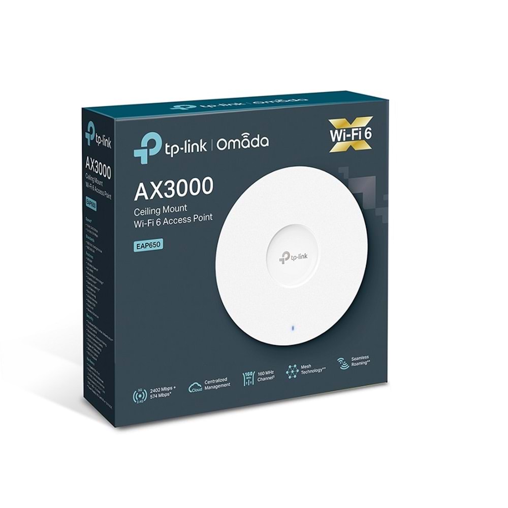Tp-Link EAP650 AX3000 Tavan TİPİ WIFI6 Access Point