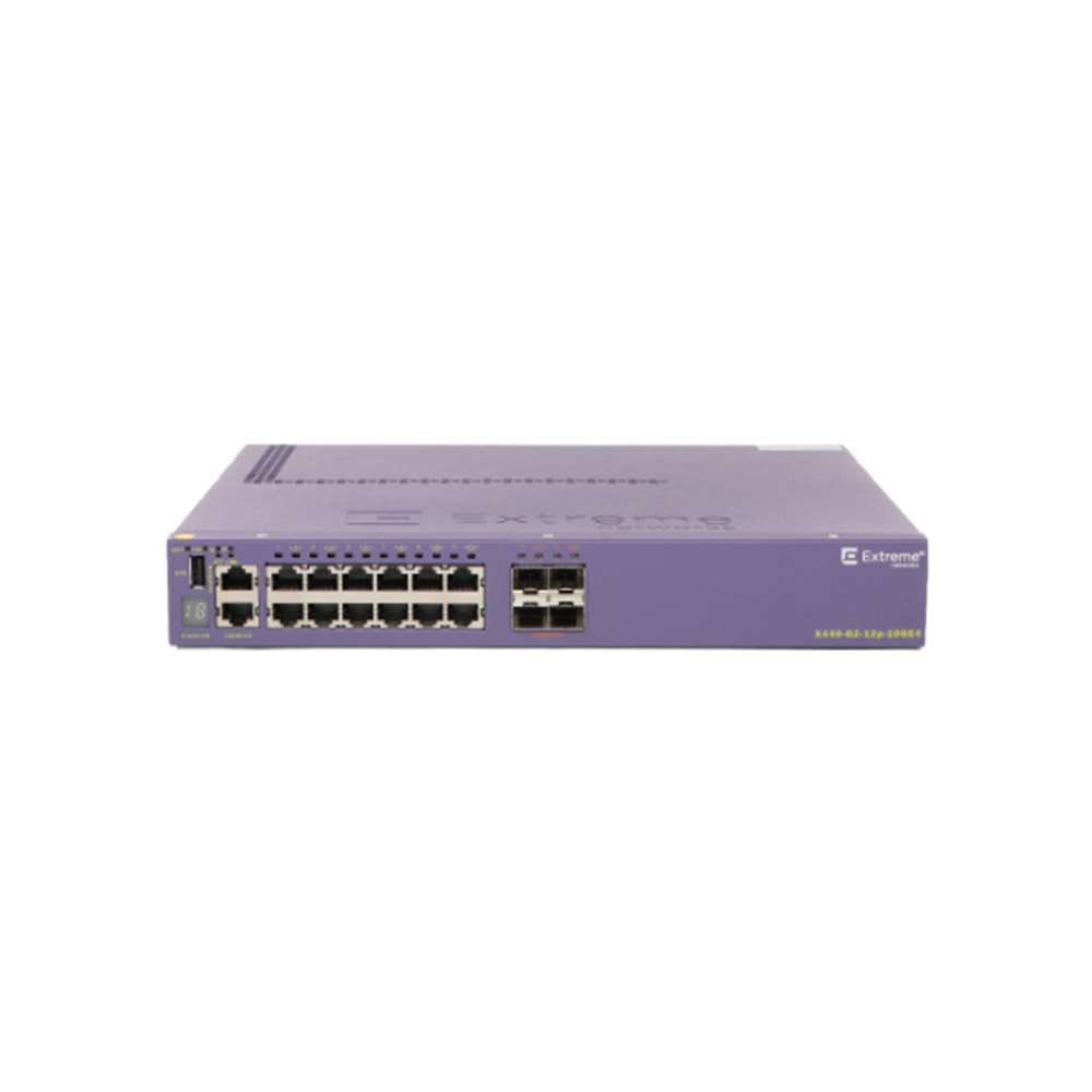 Extreme Networks X440-G2 12 10/100/1000BASE-T POE+ 4 1GbE Unpopulated SFP Upgradable