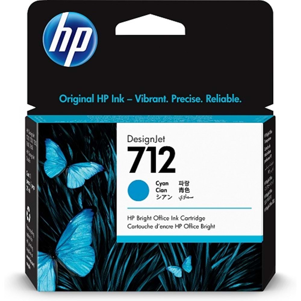 HP No 712 Mavi Kartuş 29ML 3ED67A