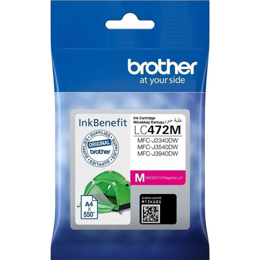 Brother 550 Sayfa Kırmızı Kartuş LC472M
