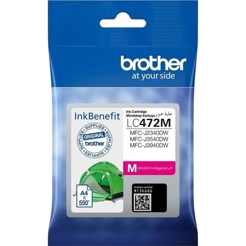 Brother 550 Sayfa Kırmızı Kartuş LC472M