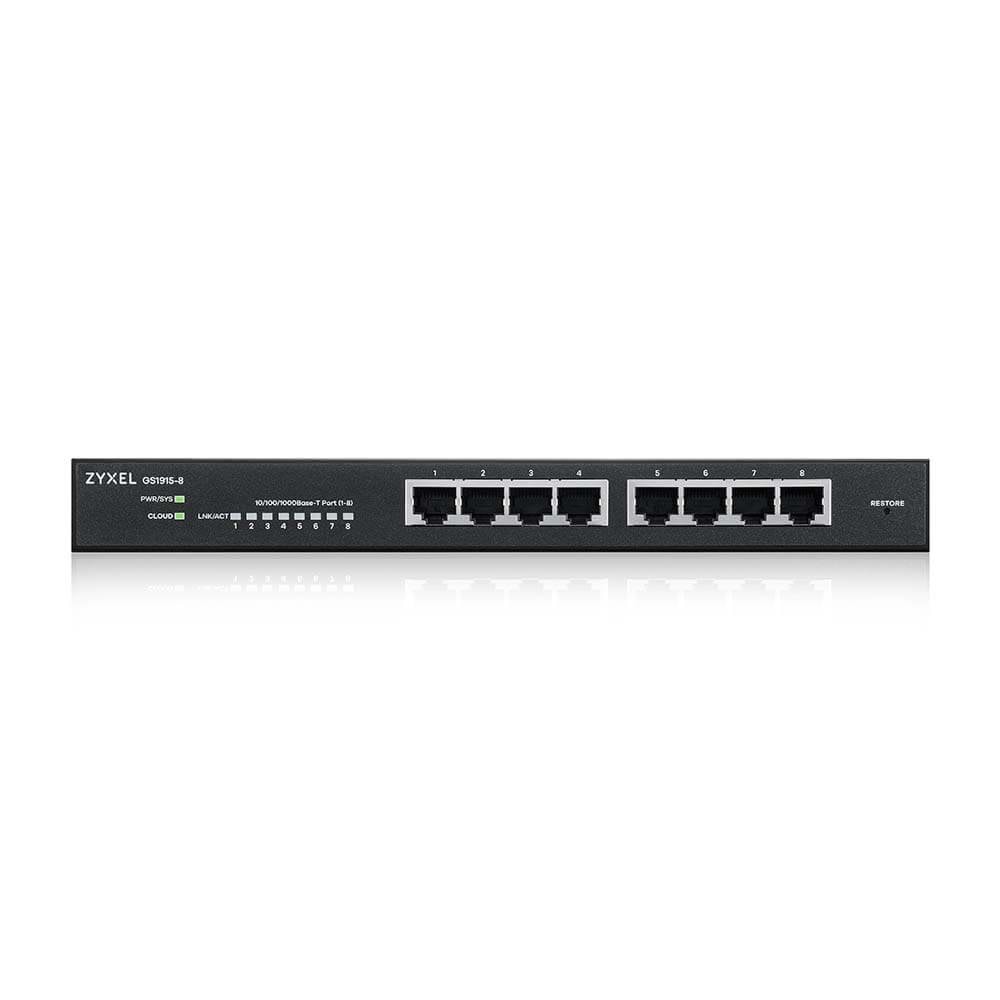 ZyXEL GS1915-8 8 Port 8x10/100/1000 Yönetilebilir Switch