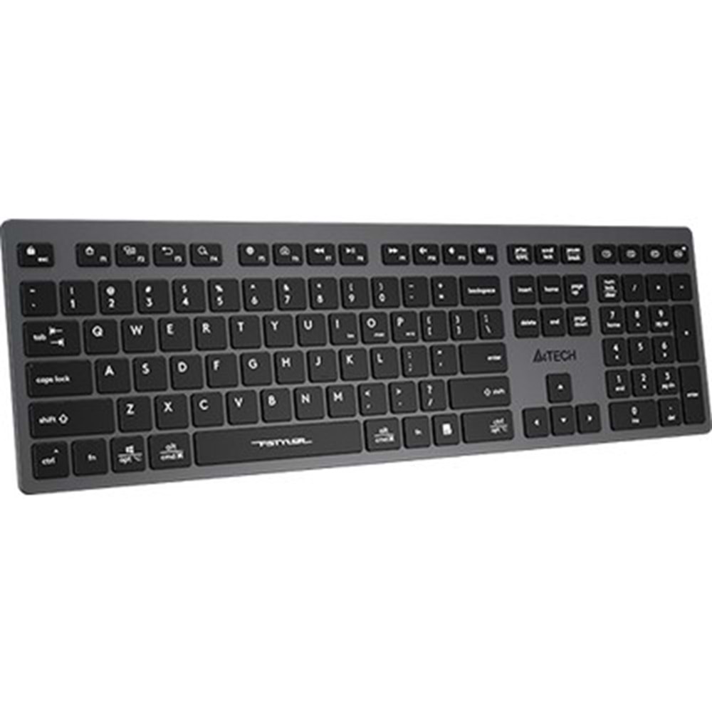 A4 Tech FBX50C Şarj Edilebilir (Q) FN-Multimedya Bluetooth & 2.4Ghz Klavye Gri