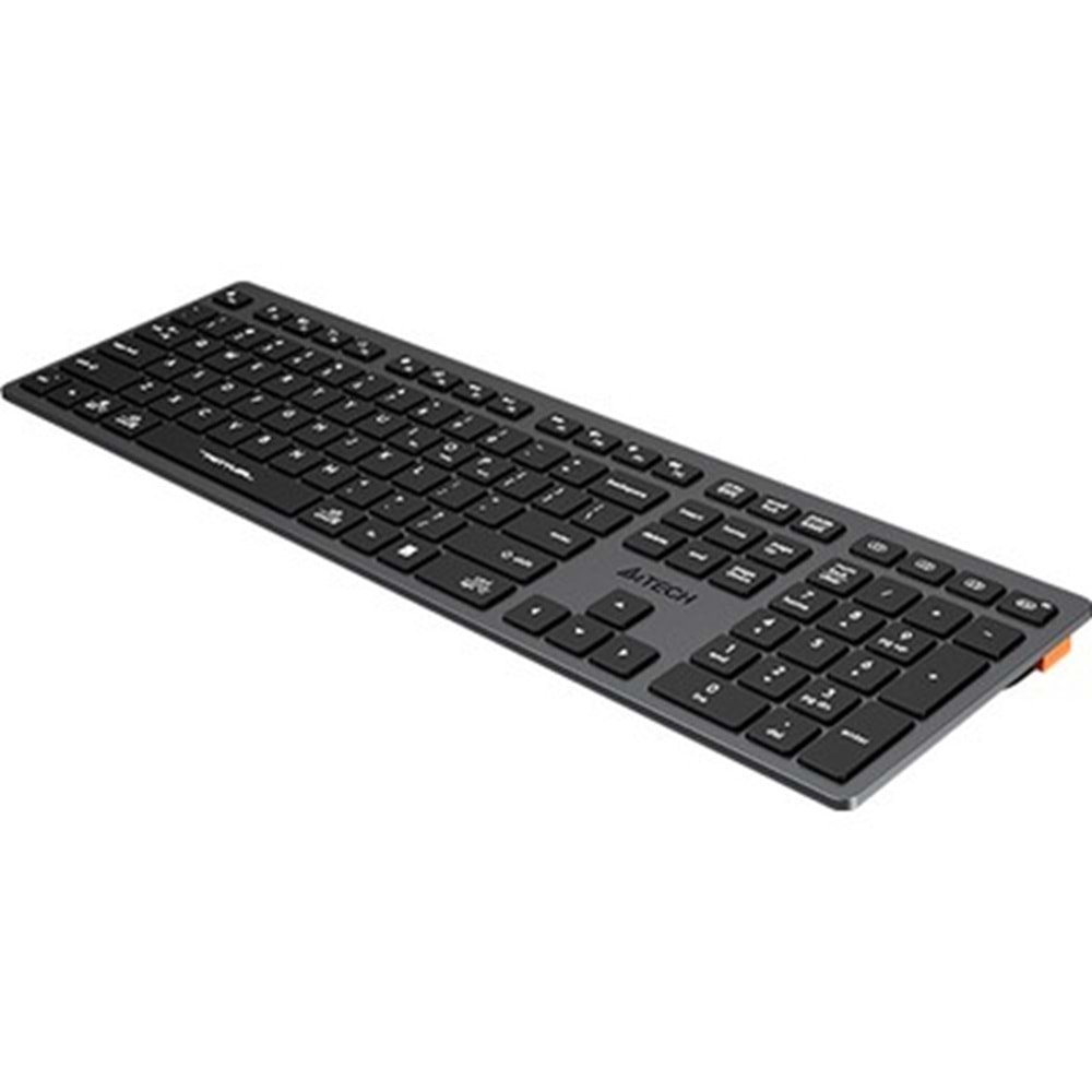 A4 Tech FBX50C Şarj Edilebilir (Q) FN-Multimedya Bluetooth & 2.4Ghz Klavye Gri