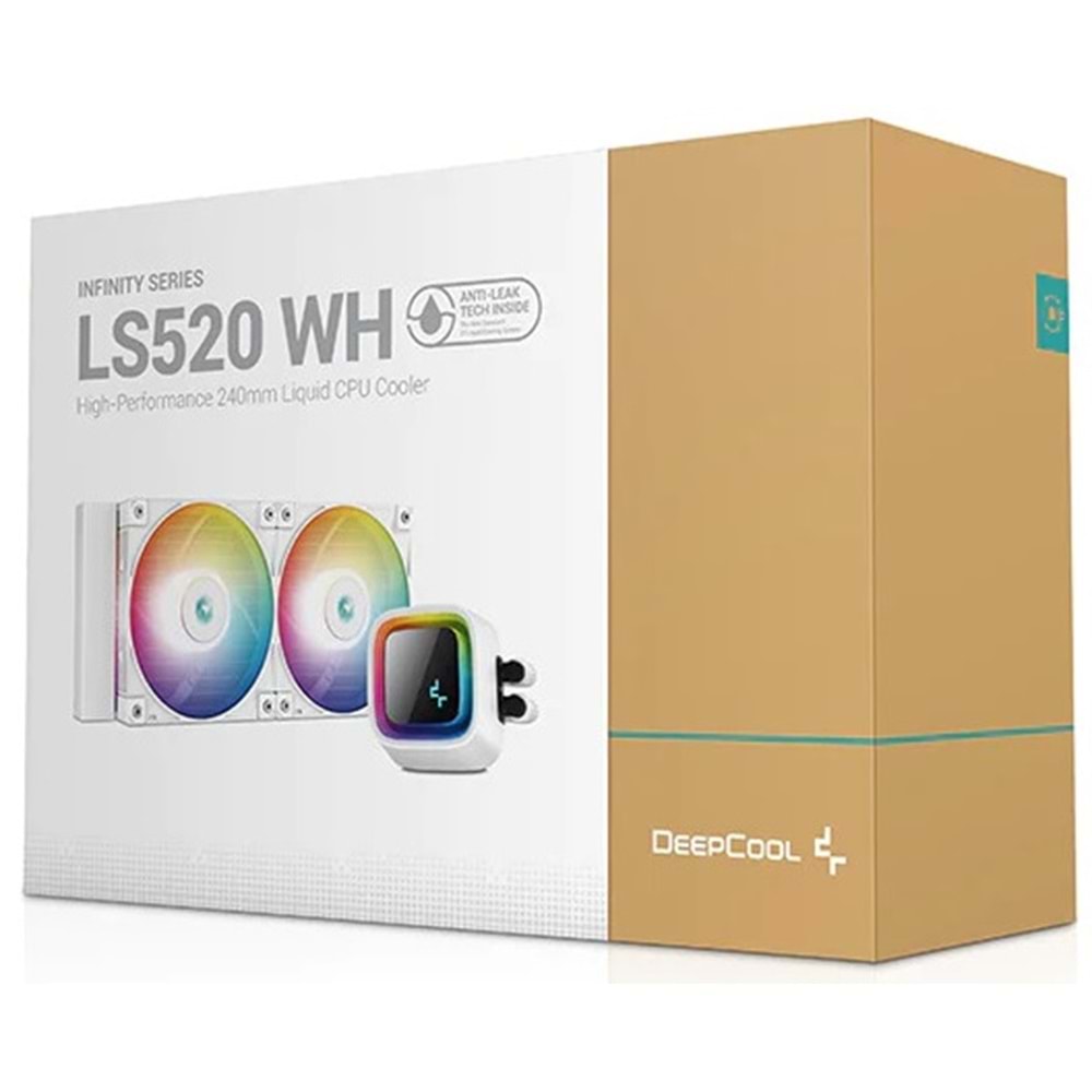 DEEPCOOL LS520 RGB 240mm Beyaz Sıvı Soğutma
