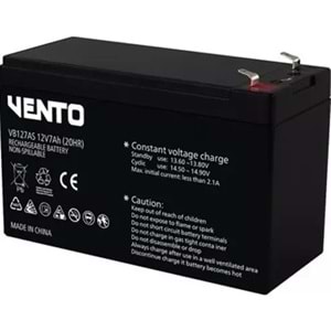 Vento VB127AS 12V 7AH Bakımsız Kuru Akü
