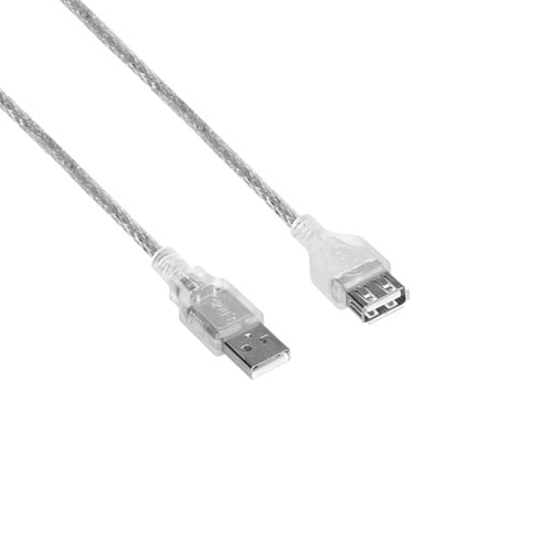 S-Link SL-AF2015 USB 2.0 1.5M Şeffaf Uzatma Kablosu