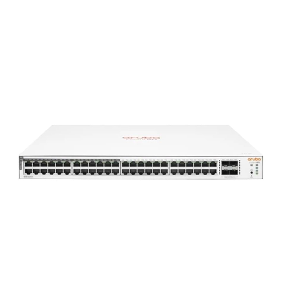 HPE Instant On JL815A 48 Port Gigabit + 4X1GB SFP Uplink Racmount Yönetilebilir 370W POE