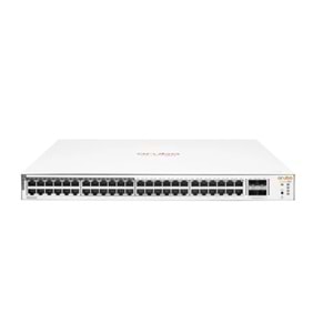 HPE Instant On JL815A 48 Port Gigabit + 4X1GB SFP Uplink Racmount Yönetilebilir 370W POE