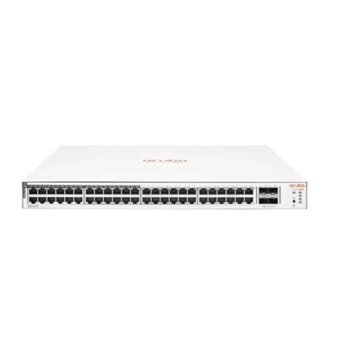 HPE Instant On JL815A 48 Port Gigabit + 4X1GB SFP Uplink Racmount Yönetilebilir 370W POE
