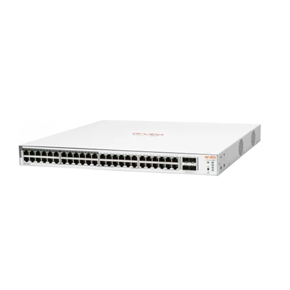 HPE Instant On JL815A 48 Port Gigabit + 4X1GB SFP Uplink Racmount Yönetilebilir 370W POE