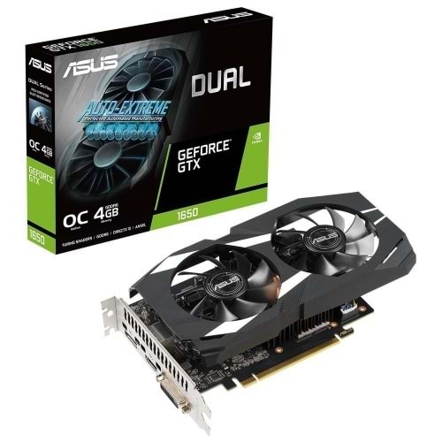 Asus DUAL-GTX1650-O4GD6-P-V2 4GB 128Bit GDDR6 DP/HDMI/DVI PCI 3.0 Ekran Kartı