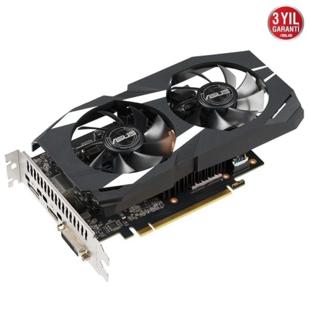 Asus DUAL-GTX1650-O4GD6-P-V2 4GB 128Bit GDDR6 DP/HDMI/DVI PCI 3.0 Ekran Kartı