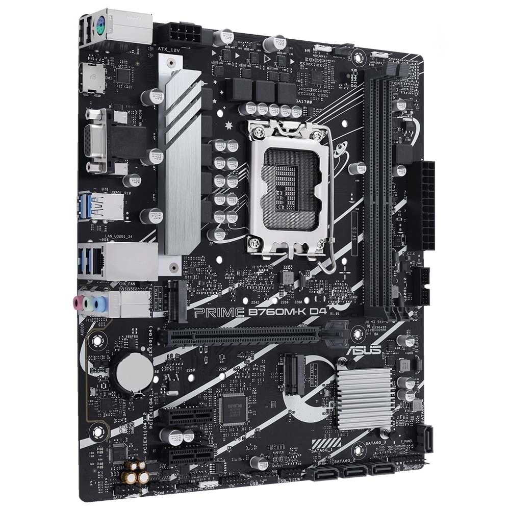 Asus PRIME B760M-K D4 DDR4 5333MHZ 1XVGA 1XHDMI 2XM.2 USB 3.2 1700P MATX Anakart