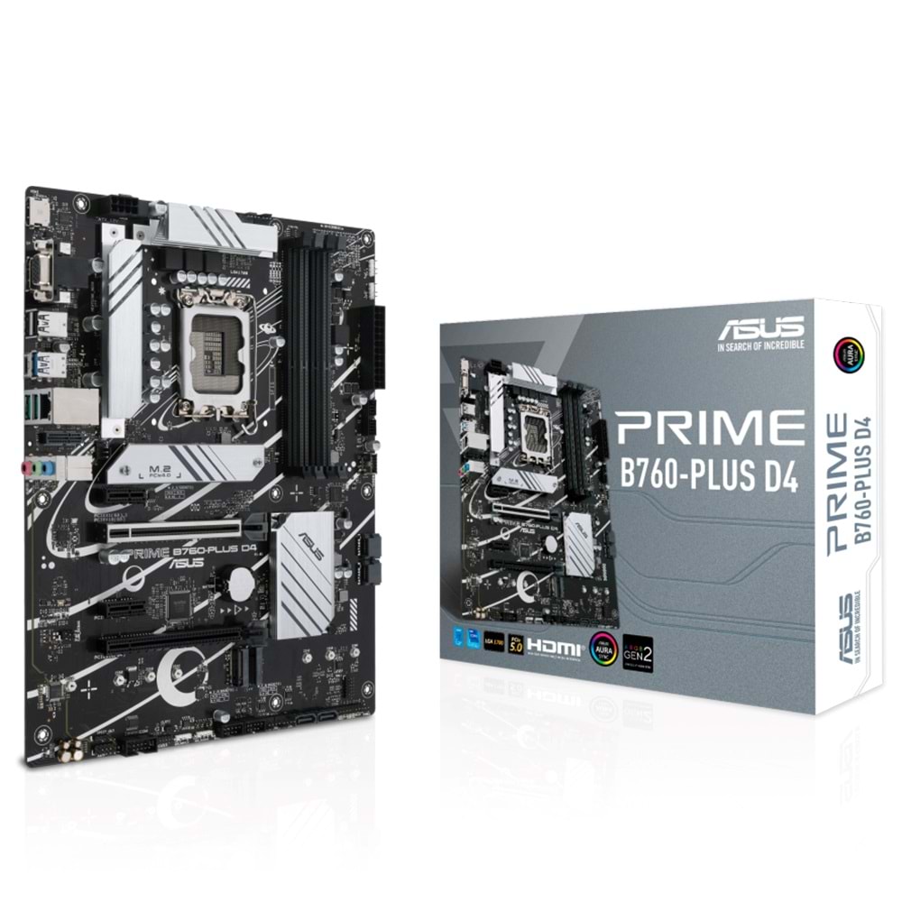 Asus PRIME B760-PLUS D4 DDR4 5066MHZ 1XVGA 1XHDMI 1XDP 3XM.2 USB 3.2 1700P ATX Anakart