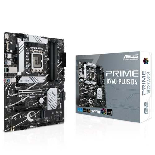 Asus PRIME B760-PLUS D4 DDR4 5066MHZ 1XVGA 1XHDMI 1XDP 3XM.2 USB 3.2 1700P ATX Anakart