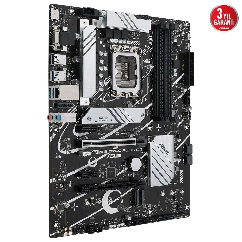 Asus PRIME B760-PLUS D4 DDR4 5066MHZ 1XVGA 1XHDMI 1XDP 3XM.2 USB 3.2 1700P ATX Anakart