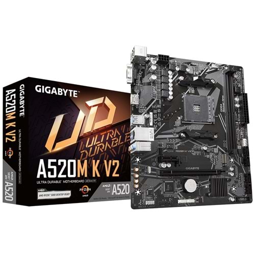 Gigabyte A520M-K-V2 AMD AM4 DDR4 Micro ATX Anakart