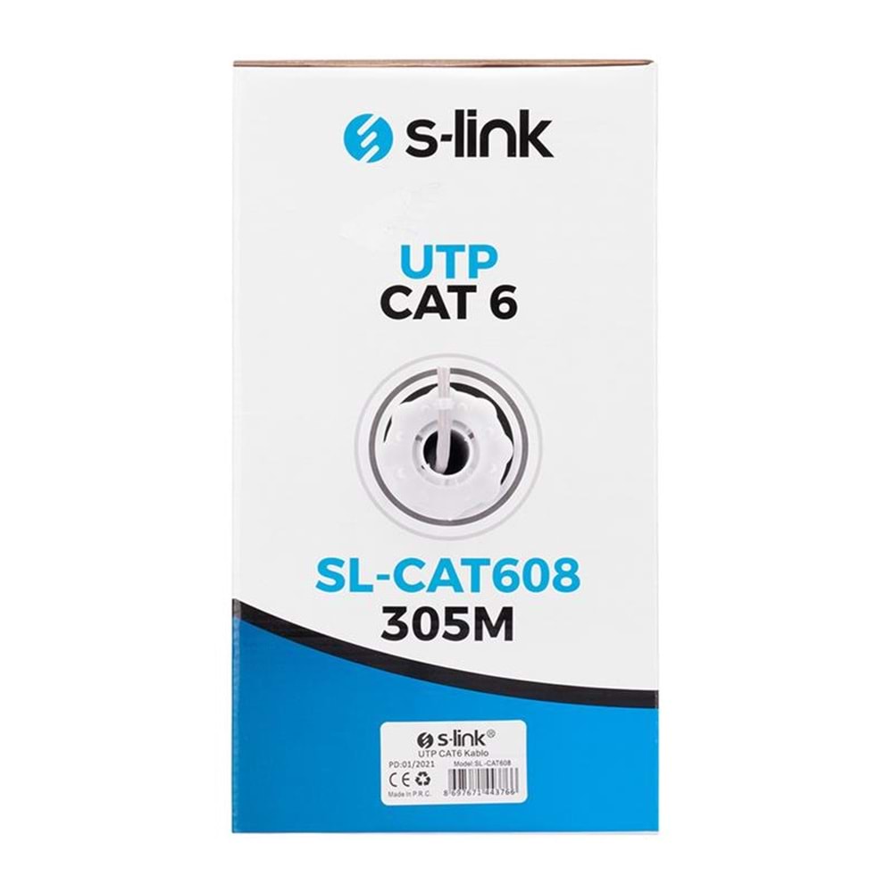 S-Link SL-CAT608 305MT CAT6 Kablo Gri