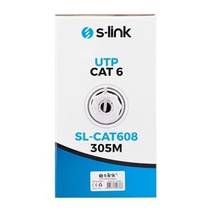 S-Link SL-CAT608 305MT CAT6 Kablo Gri