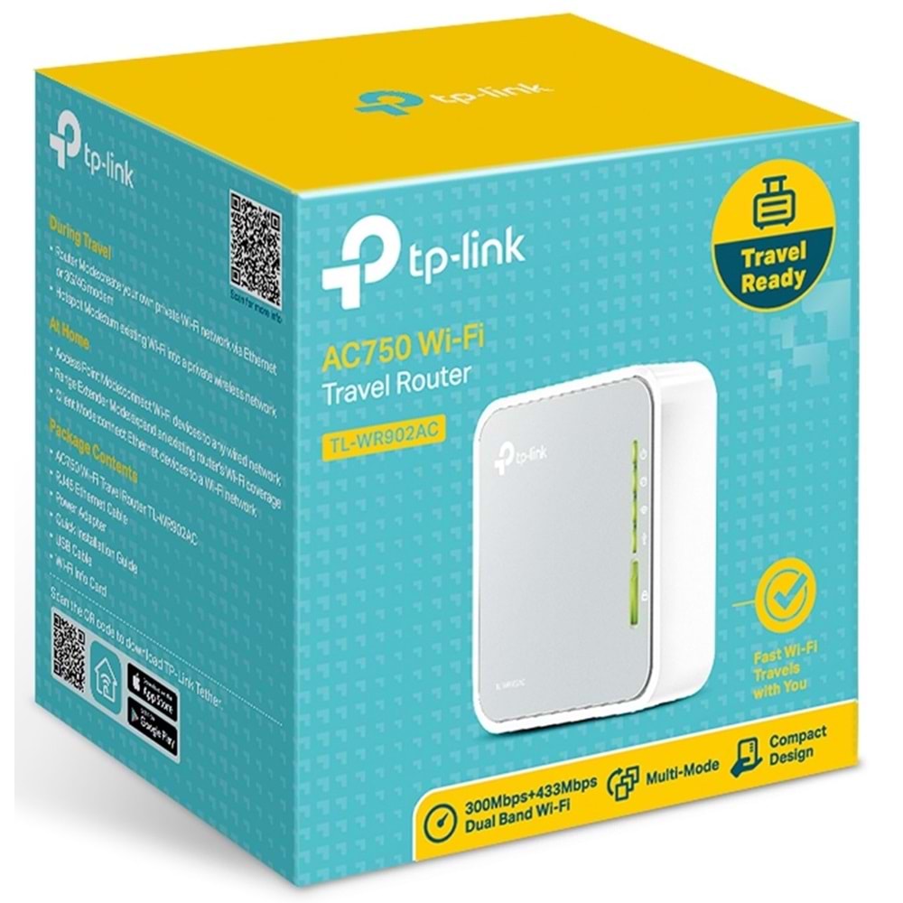 TP-Link TL-WR902AC AC750 Mini Pocket Wi-Fi Router