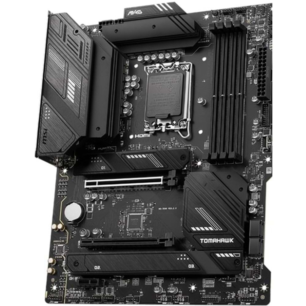 Msi MAG B760 TOMAHAWK WIFI DDR5 5400MHz 1XHDMI 1XDP 3XM.2 USB 3.2 ATX 1700P Anakart (12. ve 13. Nesil işlemci uyumlu)