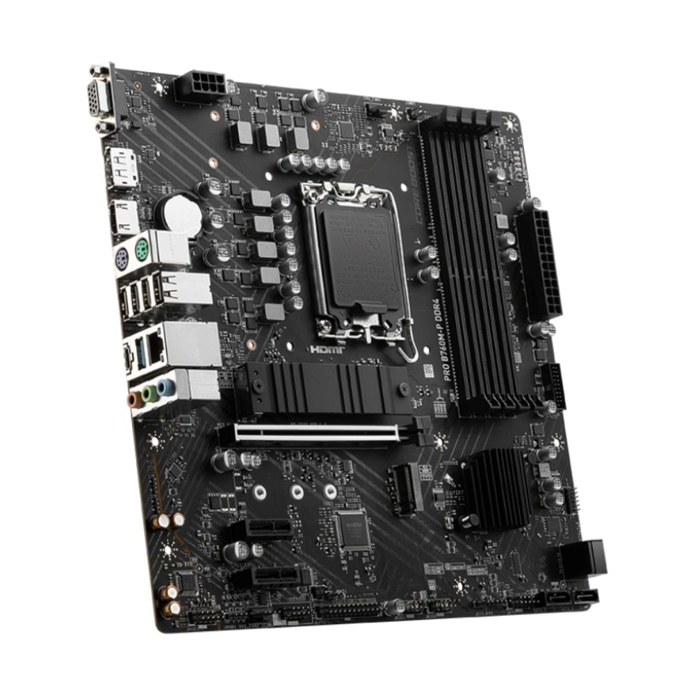 Msi Pro B760M-P DDR4 5333MHz 1XHDMI 1XDP 2XM.2 USB 3.2 ATX 1700P Anakart (12. ve 13. Nesil işlemci uyumlu)