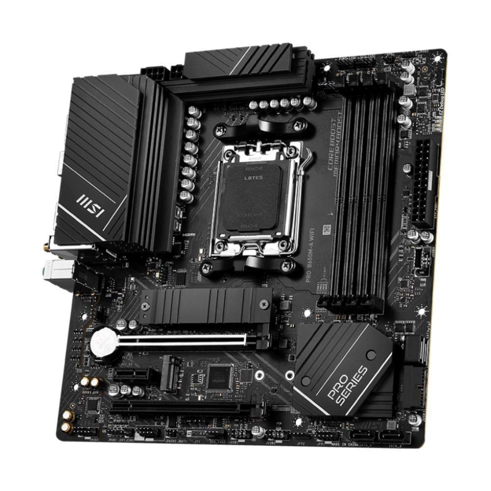 Msi Pro B650M-A Wifi DDR5 6000MHz 1XHDMI 1XDP 2XM.2 USB 3.2 MATX AM5 Anakart ( AMD AM5 7000 Serili İşlemci Uyumlu)