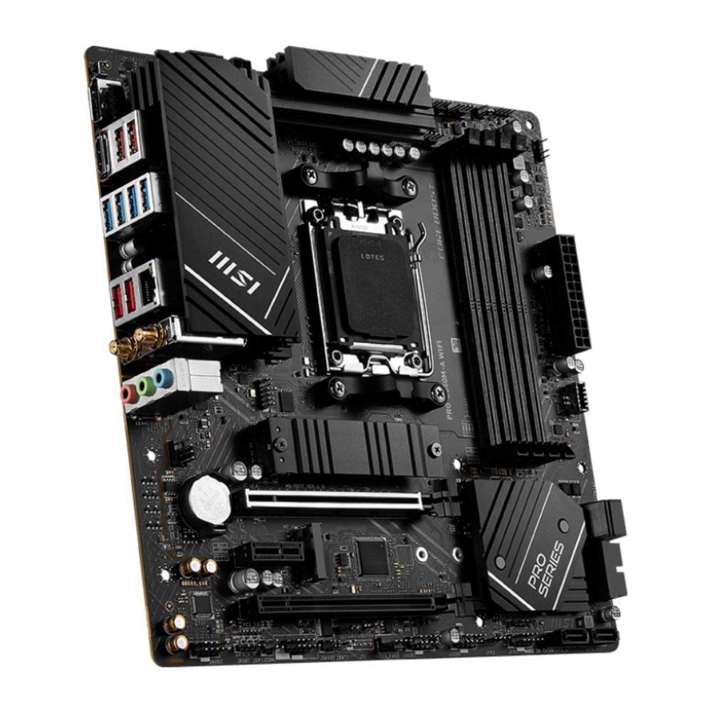 Msi Pro B650M-A Wifi DDR5 6000MHz 1XHDMI 1XDP 2XM.2 USB 3.2 MATX AM5 Anakart ( AMD AM5 7000 Serili İşlemci Uyumlu)