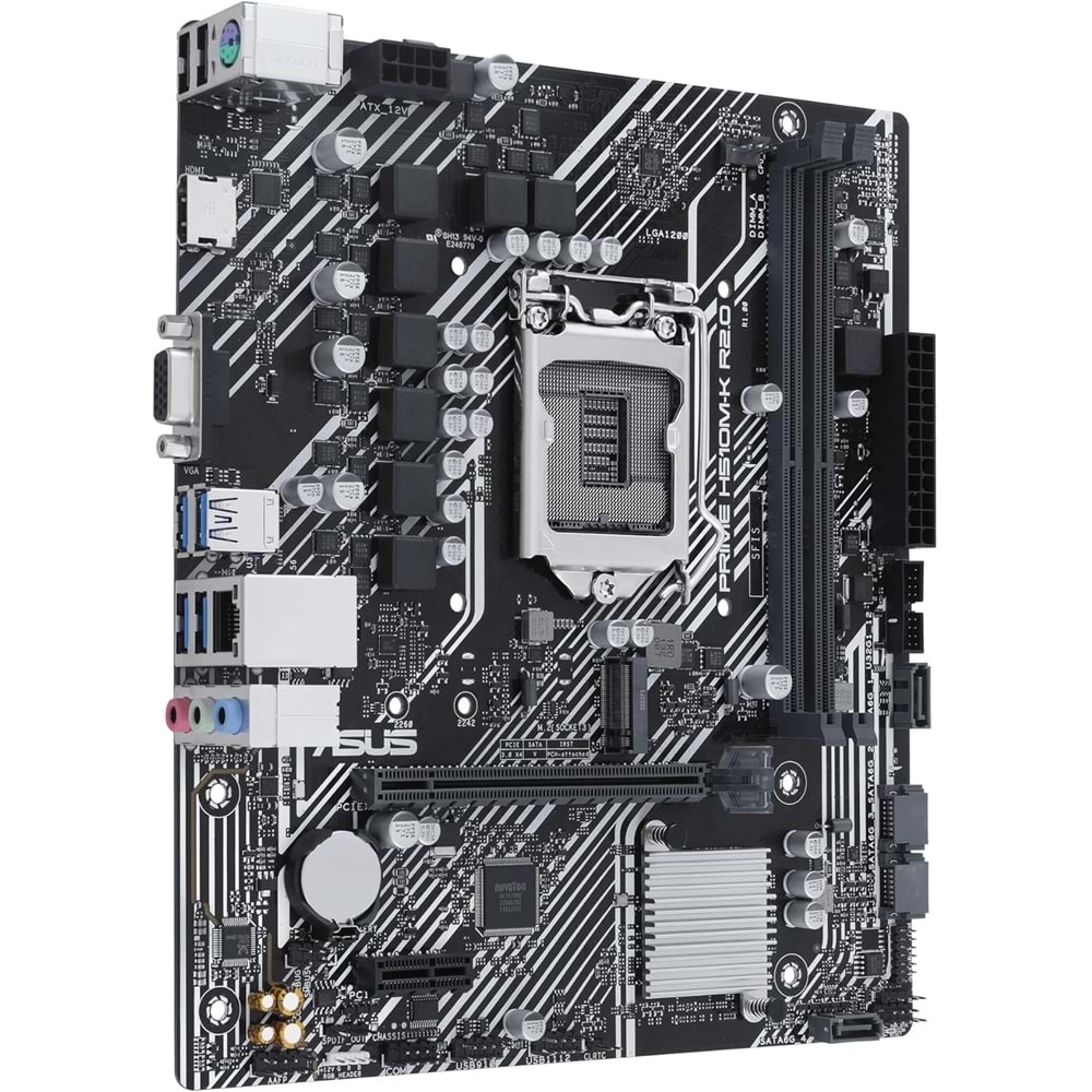 Asus Prime H510M-K R2.0 DDR4 3200MHz 1XVGA 1XHDMI 1XM.2 USB 3.2 MATX 1200P Anakart (11. ve 10.Nesil İşlemci Uyumlu)