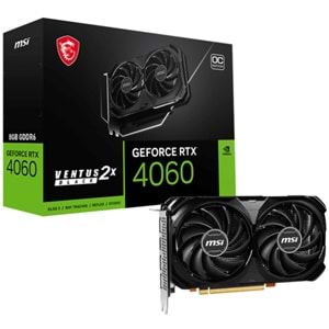 Msi Geforce RTX4060 Ventus 2X Black 8G OC 8GB GDDR6 128Bit 1XHDMI 3XDP Ekran Kartı