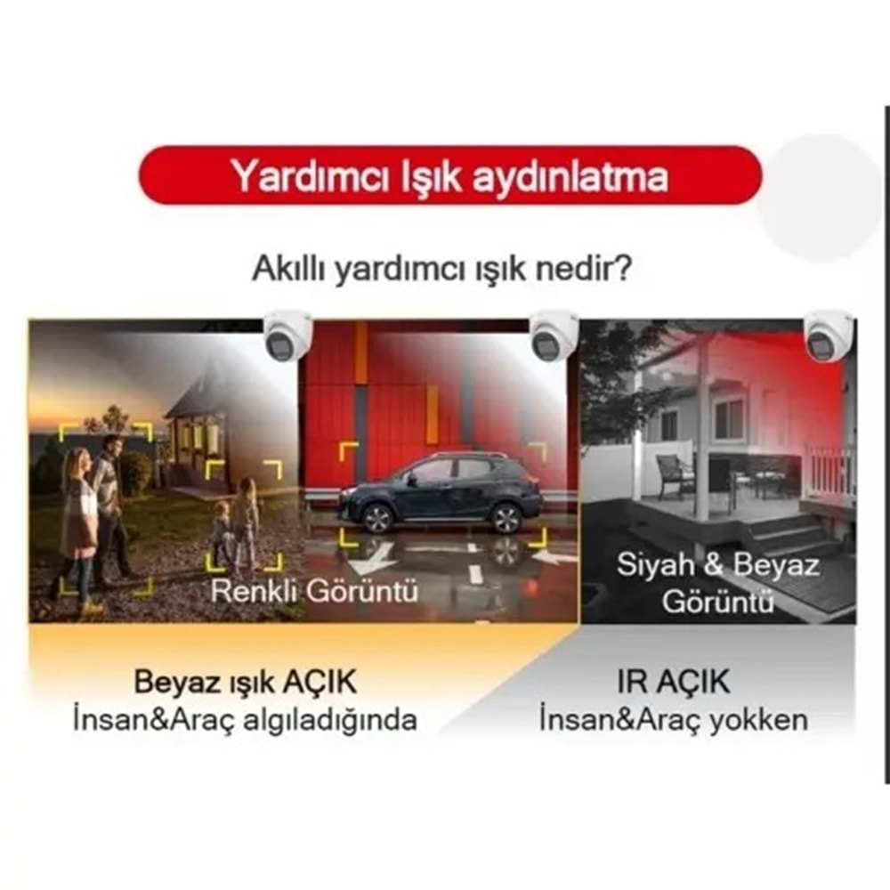 Hikvision DS-2CE17D0T-EXLF 1080p,3,6mm, Akıllı Hibrit Işık (40mt) Bullet Kamera