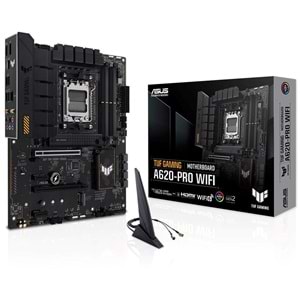 Asus Tuf Gaming A620-PRO Wifi A620 DDR5 6400 USB3.2 DP/HDMI PCI 3.0 AM5 Anakart