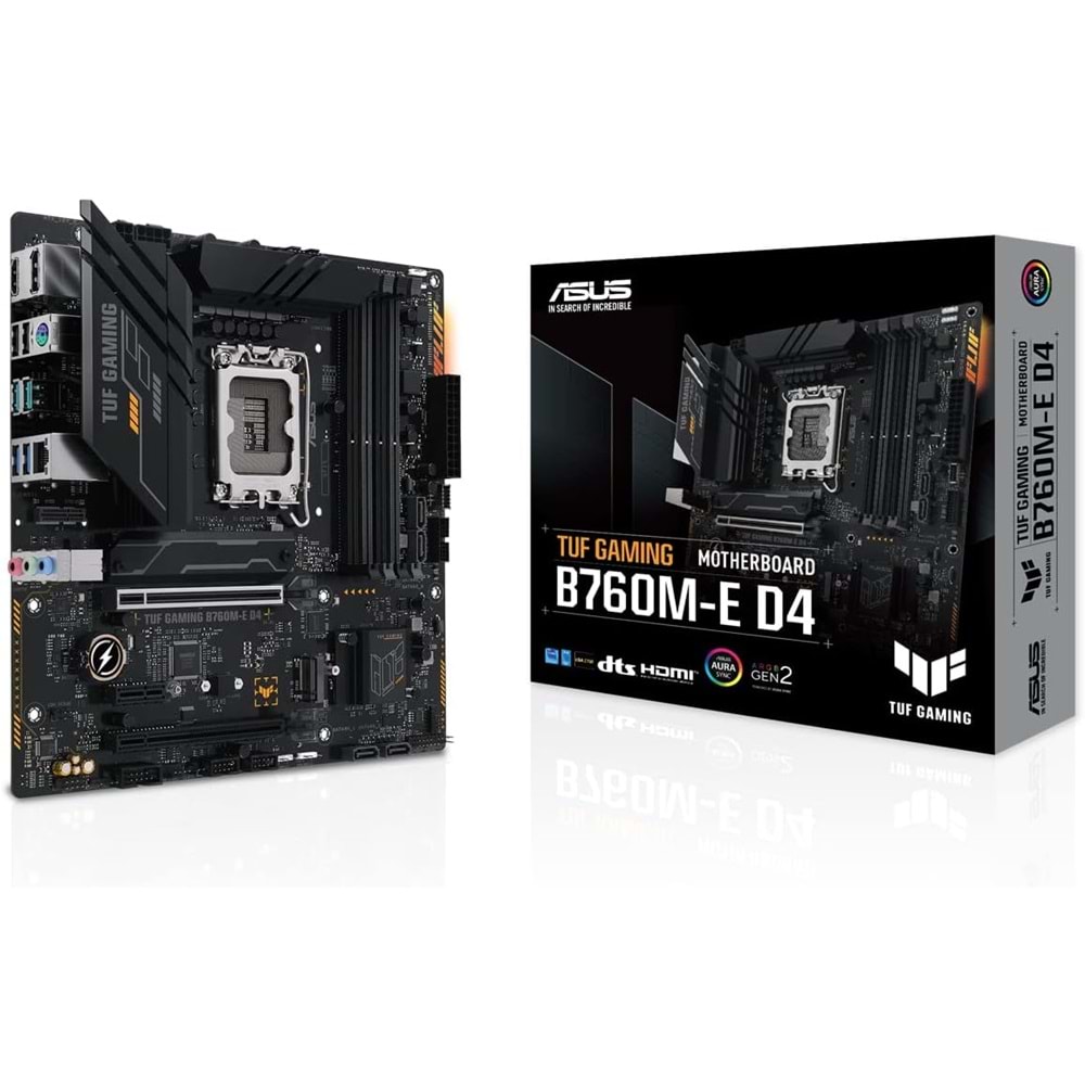 Asus Tuf Gaming B760M-E D4 B760 DDR4 M.2 USB3.2 DP/HDMI PCI 4.0 1700p Anakart