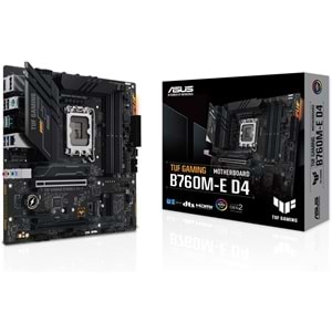 Asus Tuf Gaming B760M-E D4 B760 DDR4 M.2 USB3.2 DP/HDMI PCI 4.0 1700p Anakart