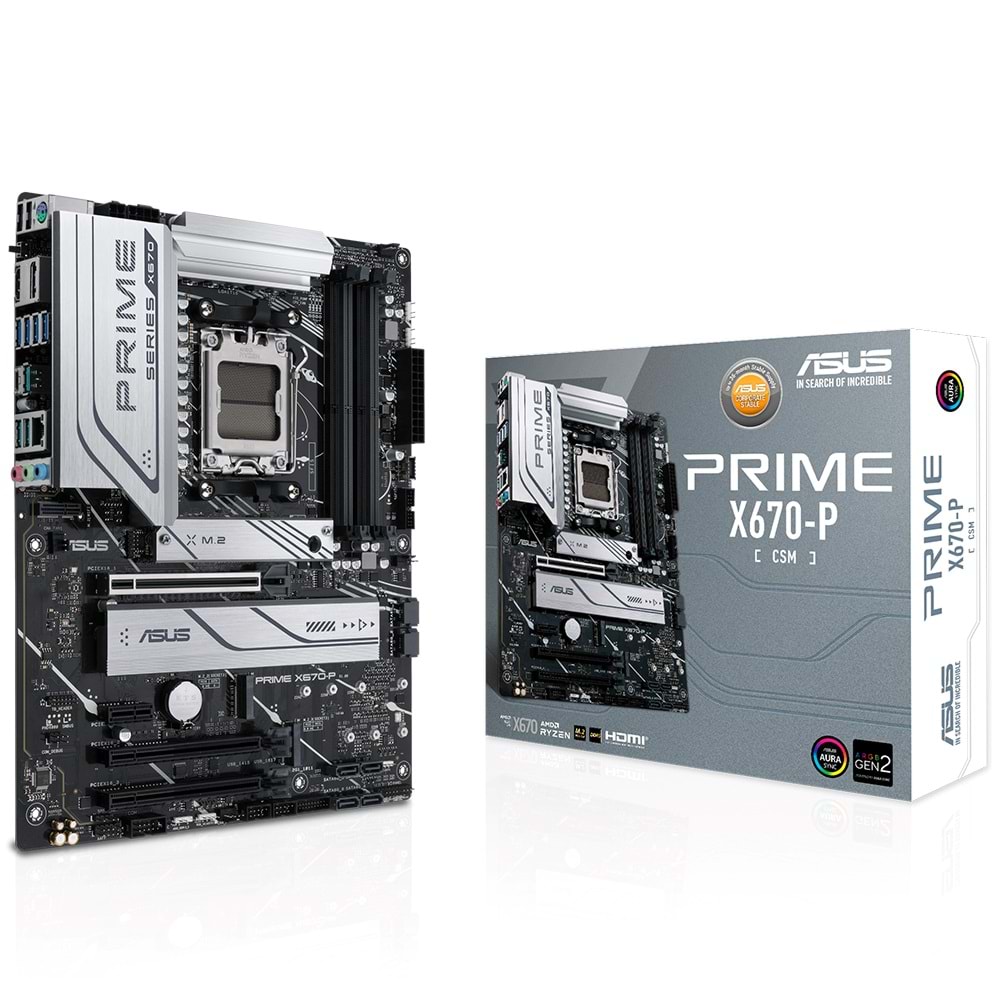 Asus Prime X670-P AMD DDR5 USB3.2 M.2 DP/HDMI PCI 4.0 AM5 Anakart