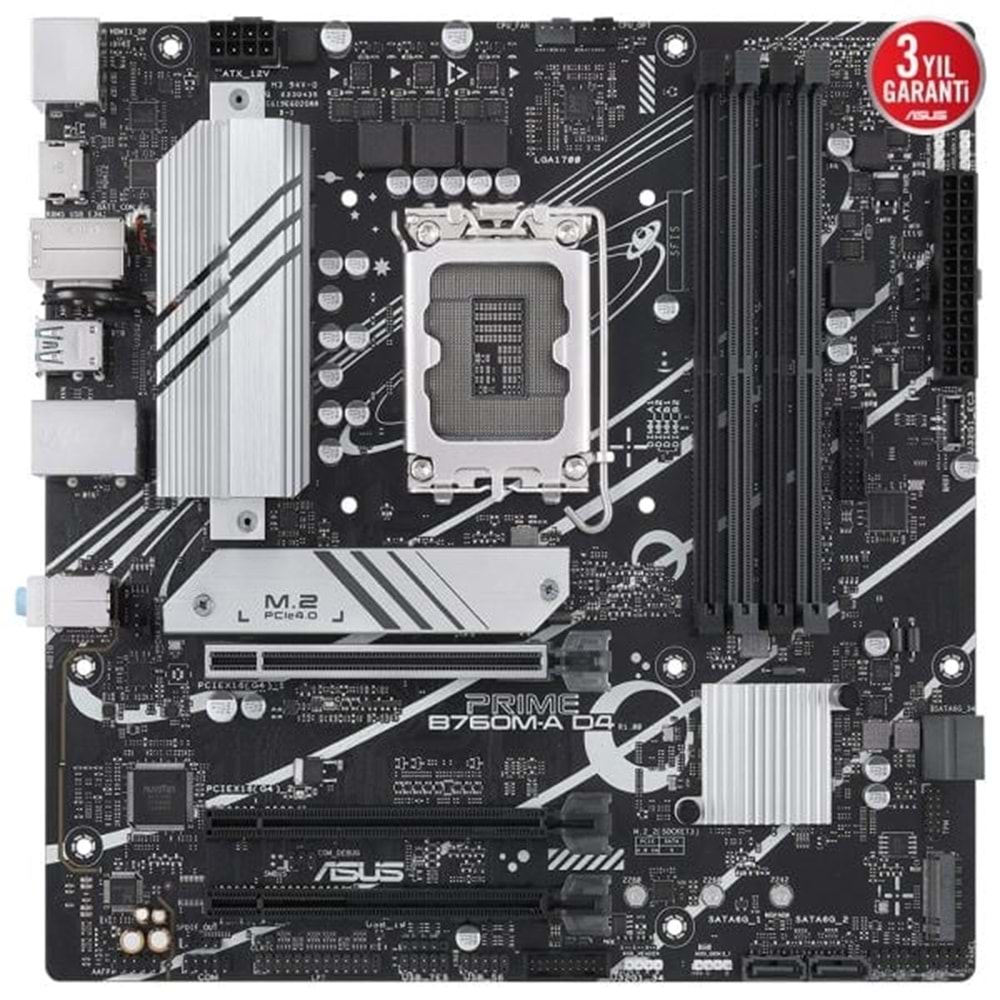 Asus Prime B760M-A Wifi DDR5 M.2 USB3.2 DP/HDMI PCI 4.0 1700p Anakart