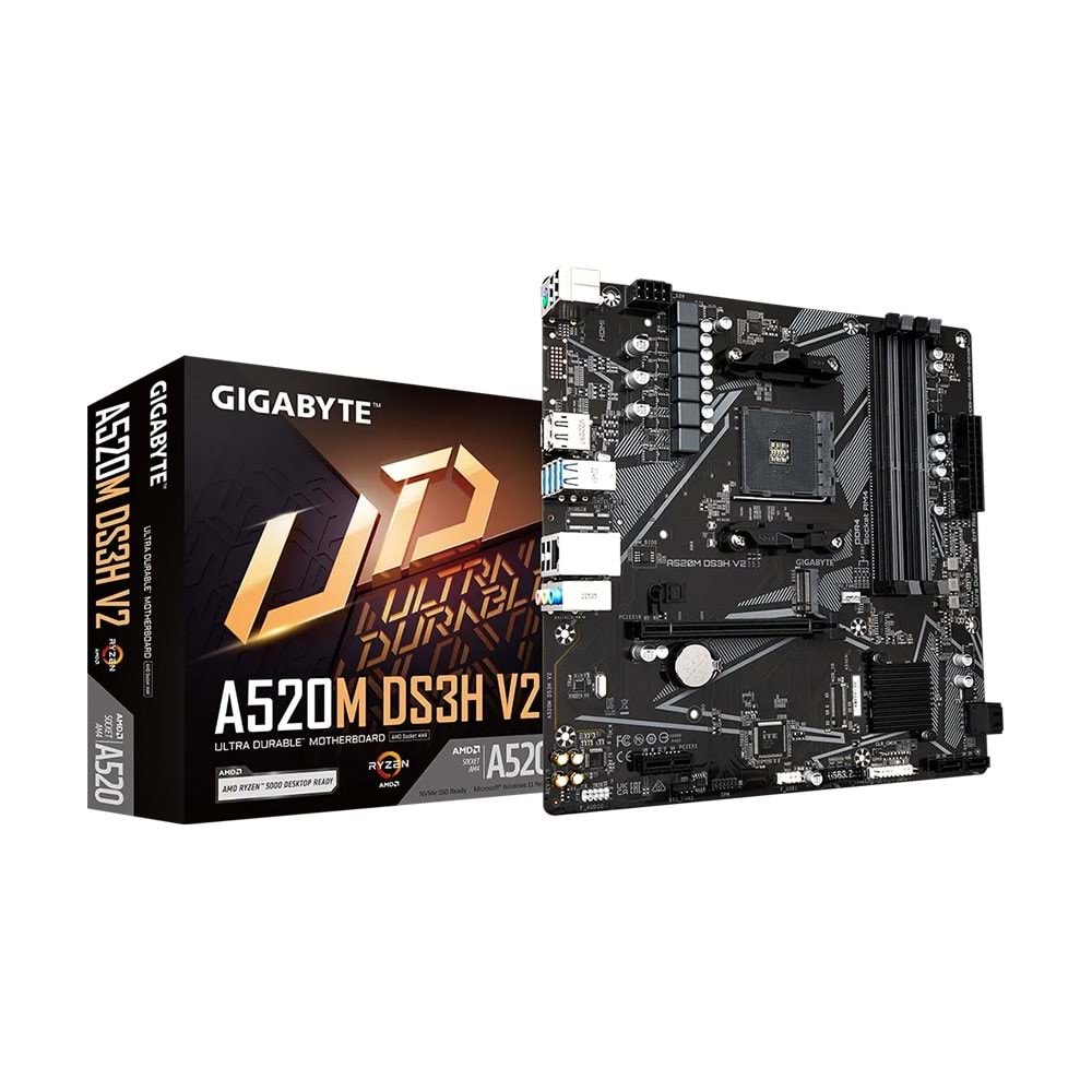 Gigabyte A520M-DS3H-V2 AM4 DDR4 4733MHz Matx Anakart