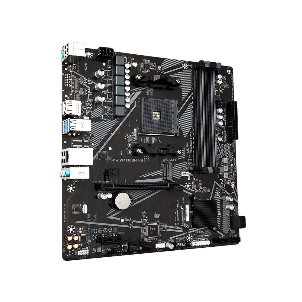 Gigabyte A520M-DS3H-V2 AM4 DDR4 4733MHz Matx Anakart
