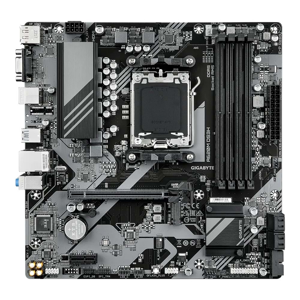 Gigabyte A620M-DS3H AM4 DDR5 HDMI Anakart