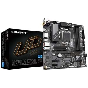 Gigabyte B760M-DS3H-AX-DDR4 Lga1700 DDR4 5333Mhz Anakart