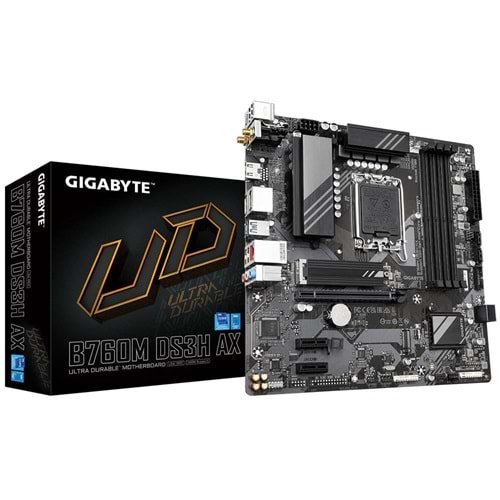 Gigabyte B760M-DS3H-AX-DDR4 Lga1700 DDR4 5333Mhz Anakart