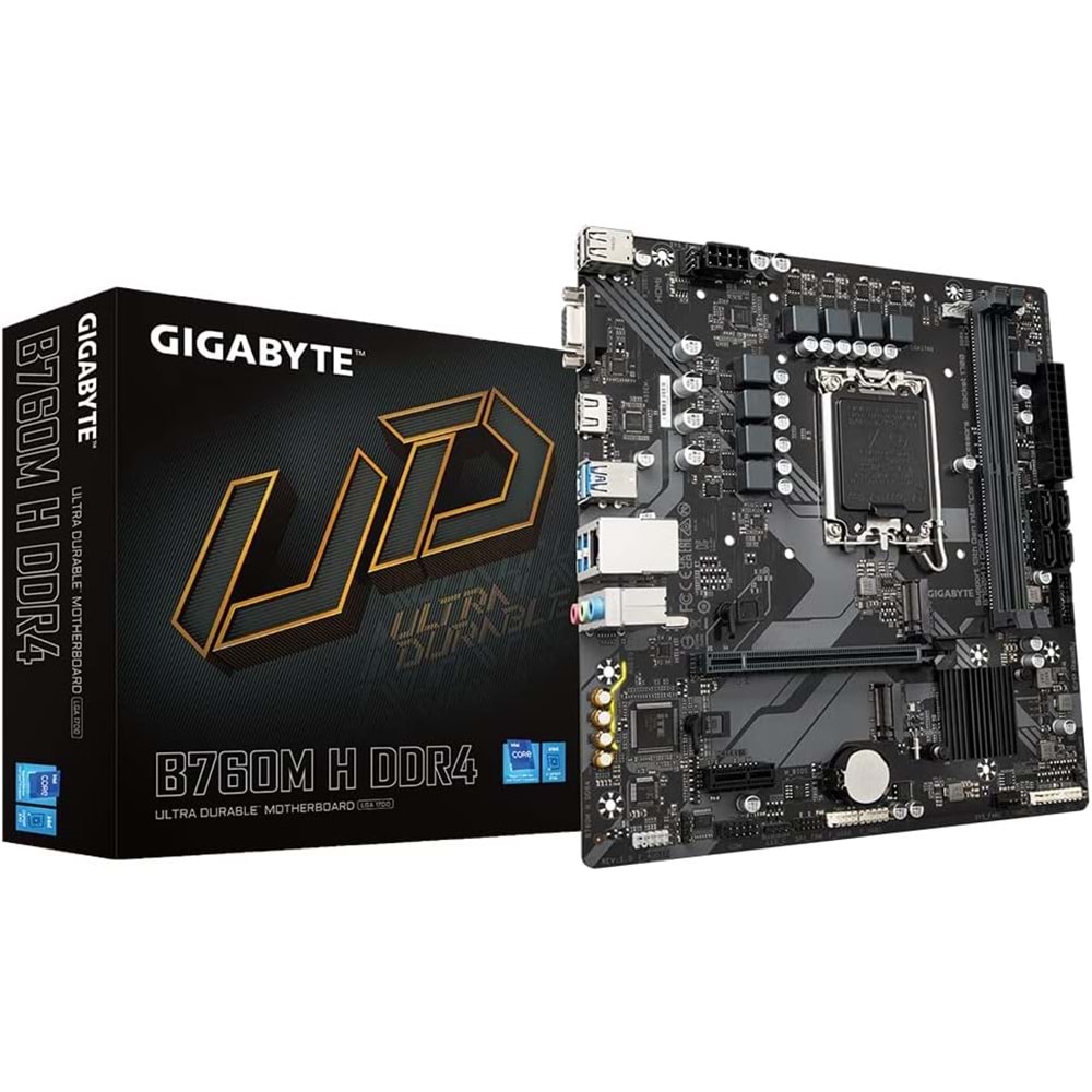 Gigabyte B760M-H-DDR4 Gaming DDR4 3200Mhz Anakart