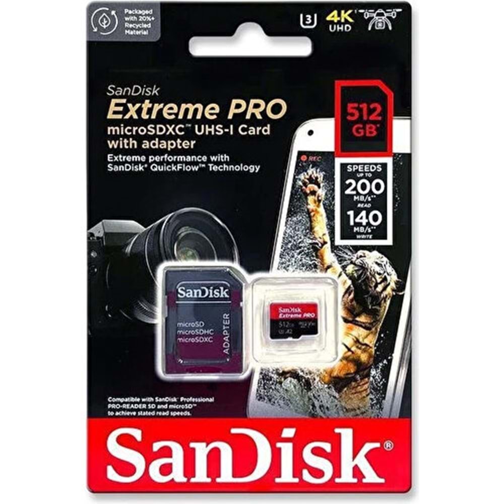 Sandisk Extreme Pro SDSQXCD-512G-GN6MA 512GB Micro Sd Kart